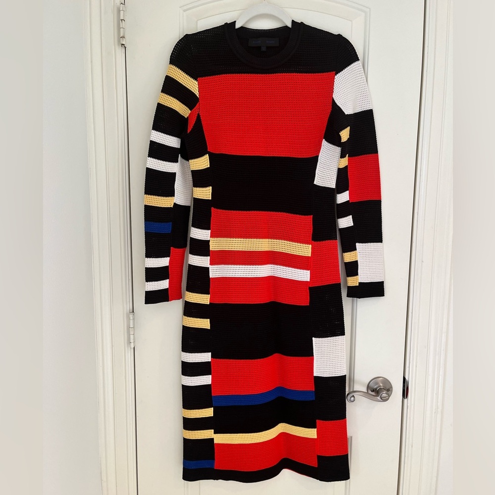 *SOLD* Proenza Schouler color block sweater dress M